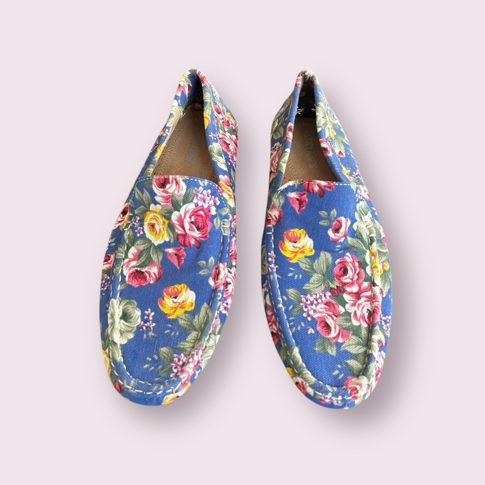 Stacy Adam’s canvas men’s floral loafers size 10